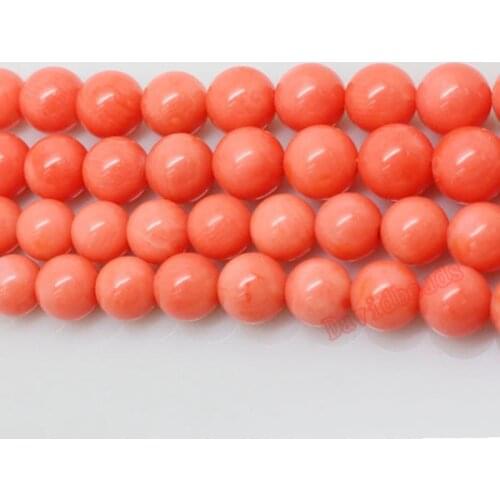 Free Shipping 4 6 8mm Natural stone Orange Coral Bead Loose Strand Jewelry Beads Findings Accessories