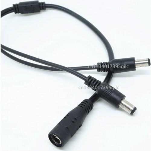 12V monitoring power cord one point two DC5.5*2.1mm one female two male 10A camera security power adapter DC line 1 drag 5521