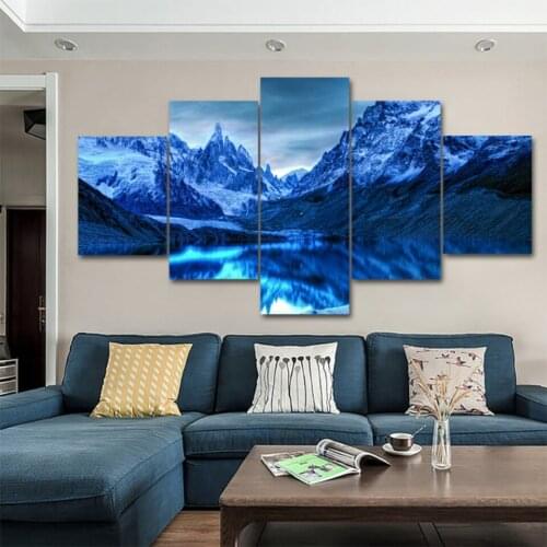 Big tree under the sky shining star 5 pcs Modern Home Wall Decor Canvas Picture Art HD Print Painting On Canvas for Living Room