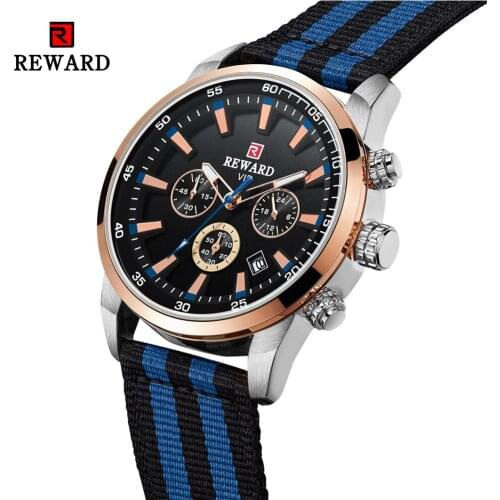 Luminous Hands Chronogragh Watch Men Top Luxury Brand REWARD Mens Quartz Watches Waterproof Sport Relogio Masculino Male Clock
