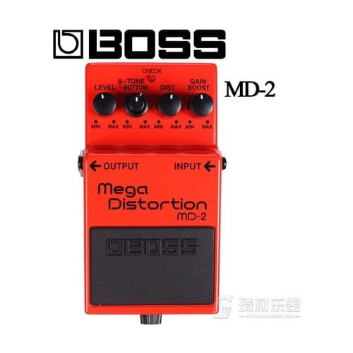 Boss Audio MD-2 Mega Distortion Pedal for Guitar with Free Bonus Pedal Case