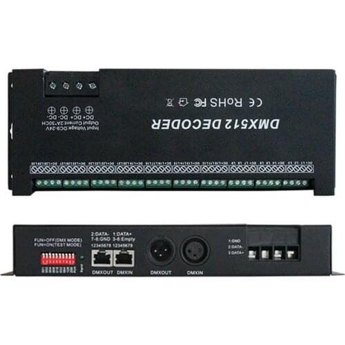 DMX 512 Decoder 30 Channels DMX RGB Controller Decorated LED Strip Lighting Dimmer DC 9V- 24 V Drivers Controllers