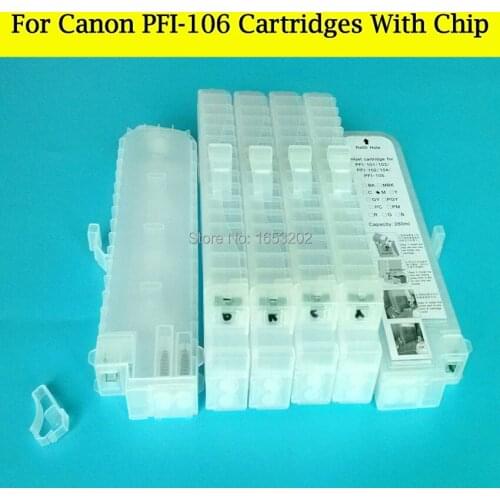 For Canon PFI-106 PFI-8106 Refill ink Cartridges With Permanent Chip For Canon iPF6400SE iPF6410SE Printer Ink Cartridges BMKJ