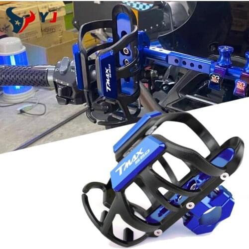 For YAMAHA TMAX560 TECH MAX 2020 2021 Motorcycle CNC Beverage Water Bottle Drink Cup Holder Accessories With Logo TMAX 560