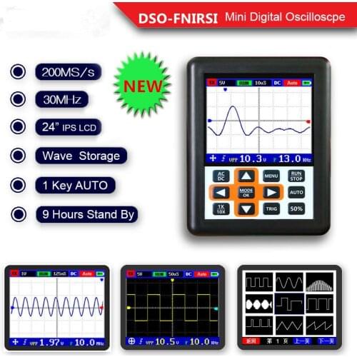 DSO-FNIRSI 30MHz 200MSa/s Mini Portable Pocket-Sized Handheld IPS LCD Digital Oscilloscope
