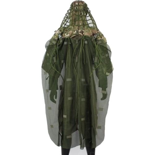Breathable Ghillie Suit Foundation, Sniper Ghillie Suit Viper Hood with Ghillie Cape for Hunting, Sniper, Airsoft Wildlife Photo