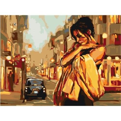 Figure Girl Abstract Printed 11CT Cross Stitch Patterns DIY Embroidery DMC Threads Painting Handiwork Handmade Craft Adults