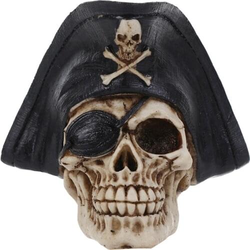 MRZOOT Resin Craft Statues For Decoration Skull Pirate Crearive Bar Halloween