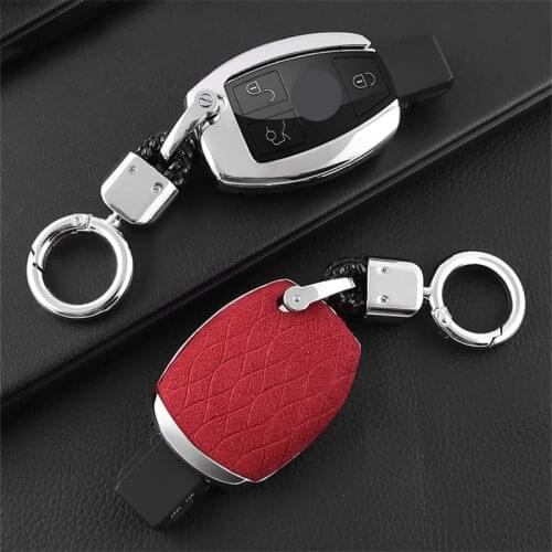 Flip fur car key case key cover for Mercedes-Benz C-Class W204 GLC 260 C200 The CIA GLA W205 W212 C S E class 2017 accessories