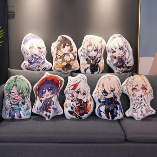 Genshin Impact Zhongli Tartaglia Xiao Venti Diluc Kaeya Paimon Keli Cosplay Anime Plush Toys Kawaii Cartoon Pillow Specification