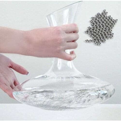 500Pcs Wine Tea Stains Cleaning Ball 3mm Stainless Steel Glass Bottle Clean Pellets Bead Decanter Cup Brushing Bar Accessories
