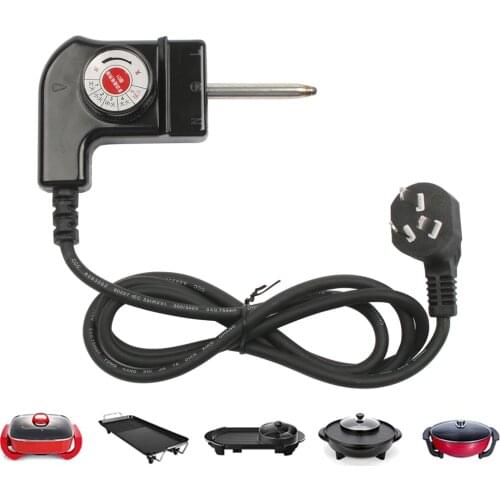 DMWD 1.5M Power Cable/5 Gear Temperature Control Switch/Coupler Plug 3 In 1 2500W Hotpot Barbecue Machine Accessories