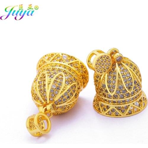 Pearls Decoration Components Crown Caps Connector Pendant Accessories For Women Natural Stone Pearls Tassel Jewelry DIY Making
