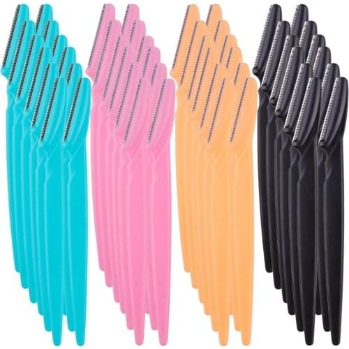 100Pcs Eyebrow Blade Woman Face Razor Shaver Eye Brow Trimmer Blades Safety Hair Removal Cutter Portable Makeup Beauty Tools