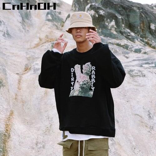 CnHnOH Dirty Rabbit For Men And Women Long-Sleeved Hip-Hop Loose Large Size Autumn New Trend Top 9325