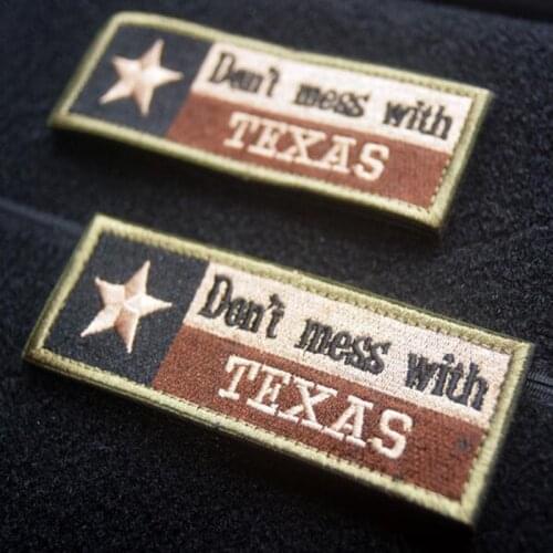 Do Not Provoke Texas Flag 3D Embroidery Patch Lone Star Logo Paste Patch Tactical Badge Cloth Embroidered Chest Strip Badge
