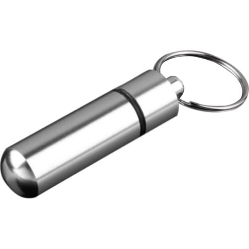 New High Quality Portable WaterProof Mini Aluminum Keychain Tablet Storage Box Bottle Case Holder Storage Medicine Container box