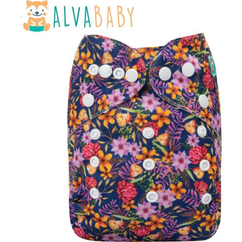 2021 New Arrival! Alvababy Baby Cloth Diaper Reusable Cloth Nappy with Diaper Insert