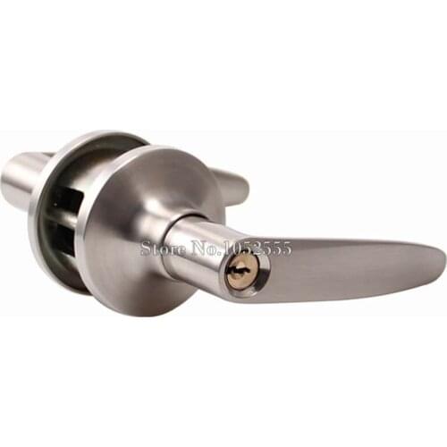 Top Designed Stainless Steel Door Lock Lever Handle Door Locks Home Security Handle Interior Living Room Bedroom Door Lock+Keys