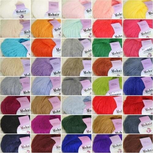 Sale New 2BallsX25g Luxury Soft Mohair Warm Wrap Shawl Hand Knit Crochet Yarn 291-2C