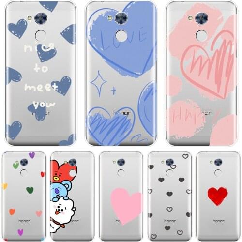 Phone Case Silicone For Huawei Honor 6 5A 4X 5X 6X Cute Heart Kawaii Love Soft Back Cover For Huawei Honor 6A 4C 5C 6C Pro Case