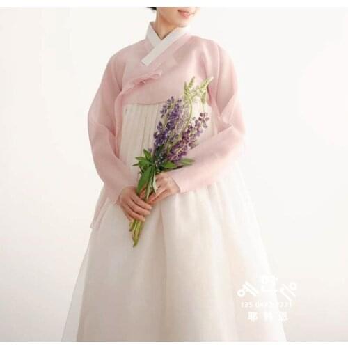 Tailor-made 5-piece Skirt Korea Imported Fabrics Traditional Ethnic Hanbok Toast Wedding Hanbok Bride Hanbok