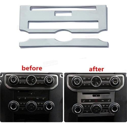 Car styling For Land Rover Lr4 Discovery 4 2011 2012 2013 2014 2015 Center Console Control Panel Cover Trim Chrome