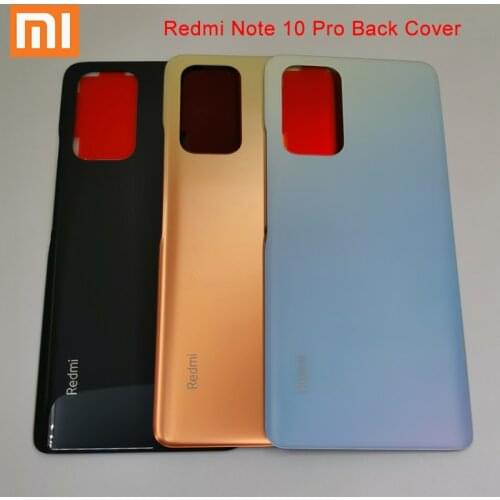 Xiaomi Redmi Note 10 Pro Back Battery Cover Glass Rear Door Housing Cover Replacement for Redmi note10 note 10 pro 5G phone case