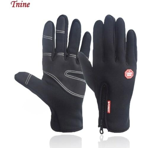 Winter Gloves For Men Women PU Leather Handschoen Gloves Mittens Driving Gloves Anti-slip Outdoor Bike Driving Ski Gloves Guanti