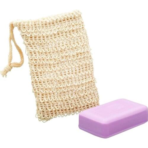 1Pcs Natural Plant Fiber Soap Storage Net Bag Shower Exfoliator Sponge Comfortable Bubble Blister Mesh Soap Saver Foaming Bag
