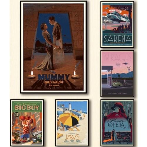 35 Designs Laurent Durieux Art Work Whitepaper Movie Poster Home Decal Art Painting Funny Wall Sticker for Coffee House Bar 1