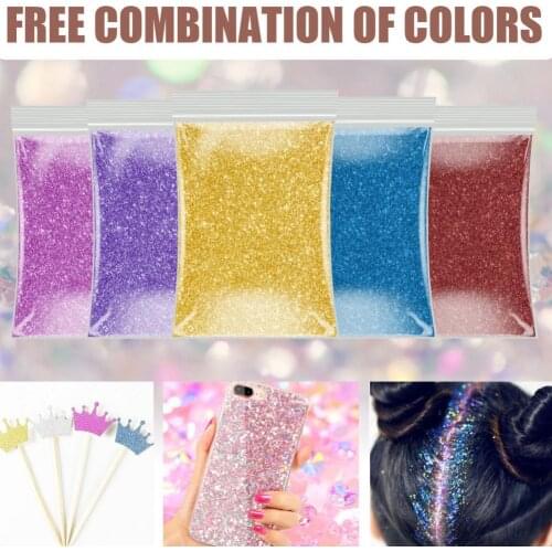 50g/bag Holographic Nail Powder Glitter for Nail Art DIY Decorations Silver Gold UV Gel Varnish Nail Tips Pigment Dust