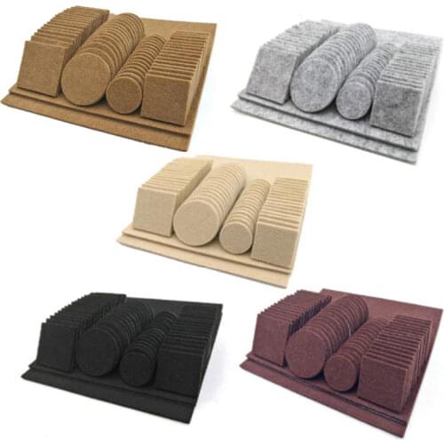80/130pcs Furniture Chair Table Leg Self Adhesive Felt Wood Floor Protector Pads Floor Scratch Protector Mute Non-slip Feet