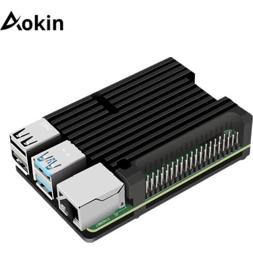 Aokin For Raspberry Pi 4 4B Metal Cases Raspberry Pi Aluminum Alloy Case with Passive Cooling Case For Raspberry Pi 4/4B