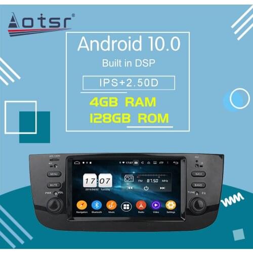 For Fiat/Linea/Punto 2009-2015 128GB Android 10 Car Radio Player GPS Navigation Player Car DVD Multimedia Player WIFI RDS IPS