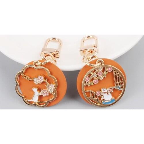 2020 Cloud Deer Cat Key Chains Cute Metal Fish Keyring Bag Car Charm Pendant Keychains Key Ring Wedding Gift for Couple