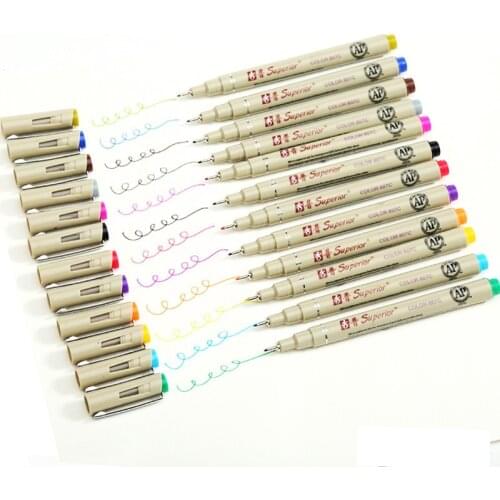 1 PCS Color Needle Pens Professional Design Drawing Hook Line Signature Gel Pen Student Gift School Office Supplies