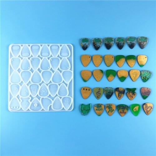 DIY Universal Guitar Picks Resin Silicone Mold Guitar Plectrums Resin Casting Mold Guitar Thumb Finger Picks Mold Jewelry Tools
