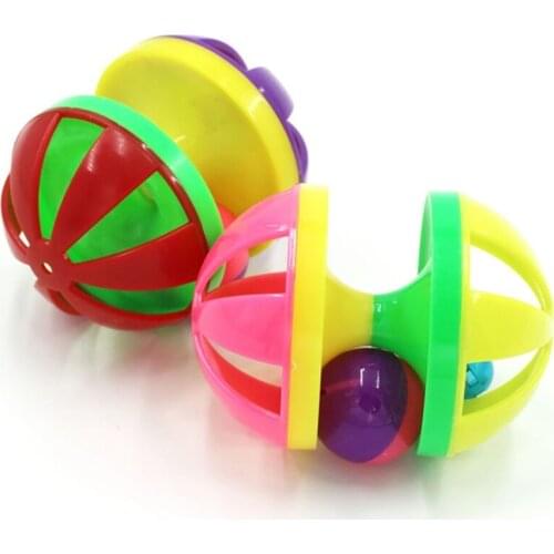 Legendog Cat Ball Toy Cat Plastic Dumbbell Bell Ball Toy Cat Play Ball Pet Sound Toy Puppy Funny Interactive Toy Cat Chase Toys