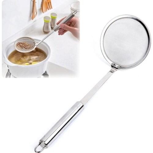 Oil Sieve Fine Mesh Stainless Steel Food Grease Strainer Kitchen Cuisine Tools Household Cooking Gadgets Hot Pot Colander