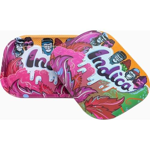 Orangutan Pattern Design Metal Cigarette Rolling Tray With Magnetic Herb Tobacco Plate Smoking Accessories 3 Type Design