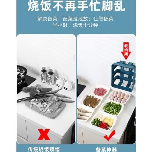Multi Layer Shelf Vegetable Storage Kitchen Layered Wall Mounted Non Perforated Table Top With Side Dishes Kitchen Organizer