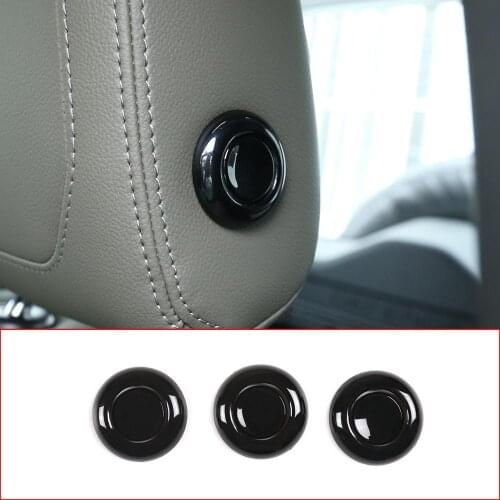 For Land Rover Defender 110 Car styling ABS Chrome Back row Head pillow Adjustment Button Cover TrimFor Defender Car Accessories