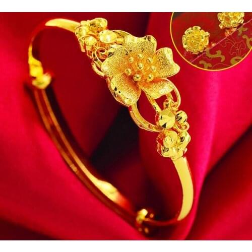 58mm National style does not fade single flower adjustment push-pull bracelet