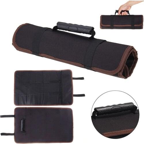 2019 New 3 Color Chef Knife Bag Roll Bag Carry Case Bag Kitchen Cooking Portable Durable Storage Pockets Black Blue Red