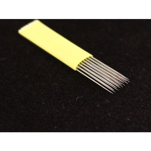 2017 NEW 50 pcs 15 Pin Double Needles Blade For Permanent Eyebrow Tattoo Needle Tips Manual Microblading Blades Fog Eyebrow