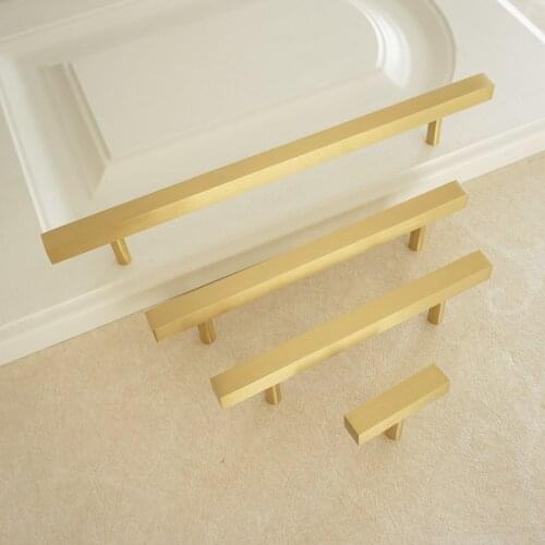 3.75" 5" 7.55" Pure Copper Drawer Knobs Brass Door Pull Handles Metal Kitchen Cabinet Wardrobe Handles Hardware