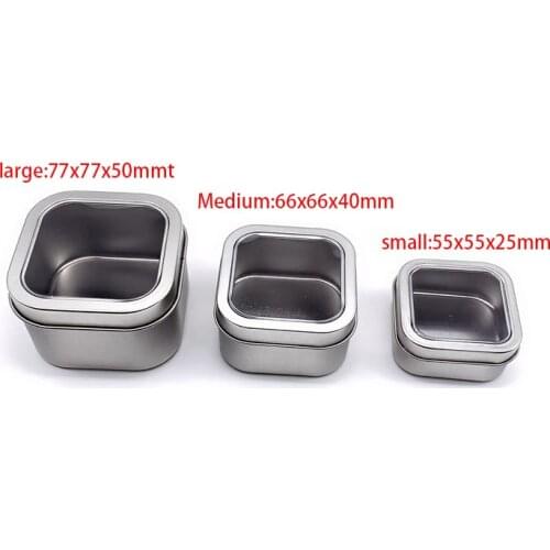 Tin Open Box Sealed Jar Packing Boxes Candle Jar Balm Empty Iron Box Cans Coin Earrings Headphones Candy Box Small Storage