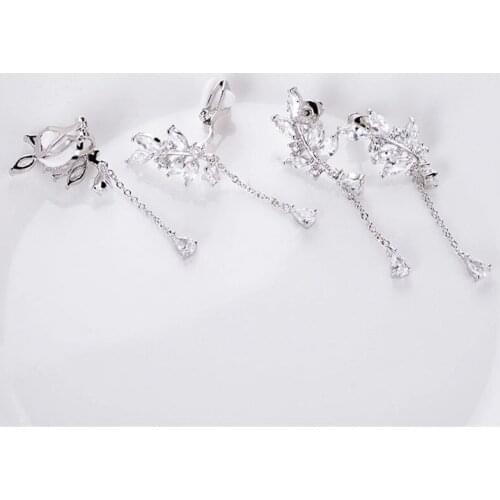 Earrings S925 Silver Ear Needles Environmental Protection Copper Hypoallergenic Wedding Bridal Party Jewelry Dress Up