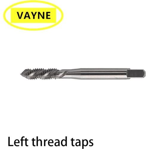 VAYNE HSSE Left Hand Fine Thread Spiral Fluted tap UNF 10-32L 1/4-28L 1/4-32L 5/16-24L 3/8-24L 1/2-20L Machine Screw Thread taps
